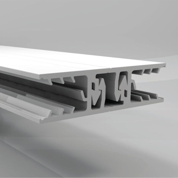 Verlegeprofil 16mm PVC Mittelprofil, weiß Stärke 16 mm Breite 70mm