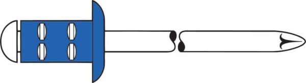 Mehrbereichs-Blindniet Stahl/Stahl Flachrundkopf4x13mm GESIPA