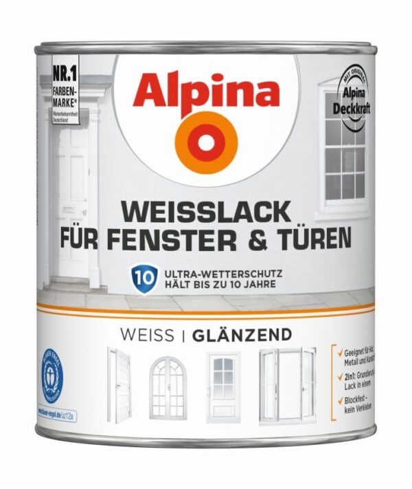 Weißlack für Fenster und Türen