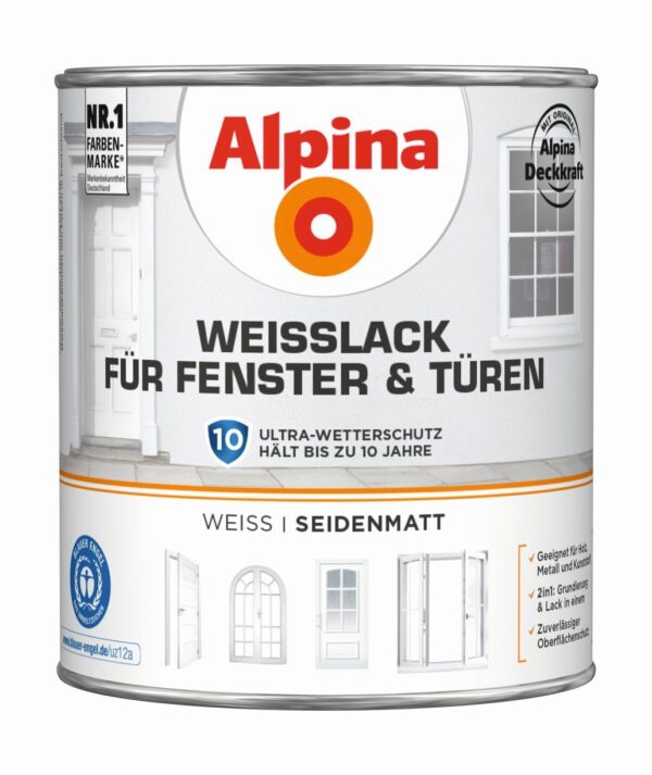 Weißlack für Fenster und Türen