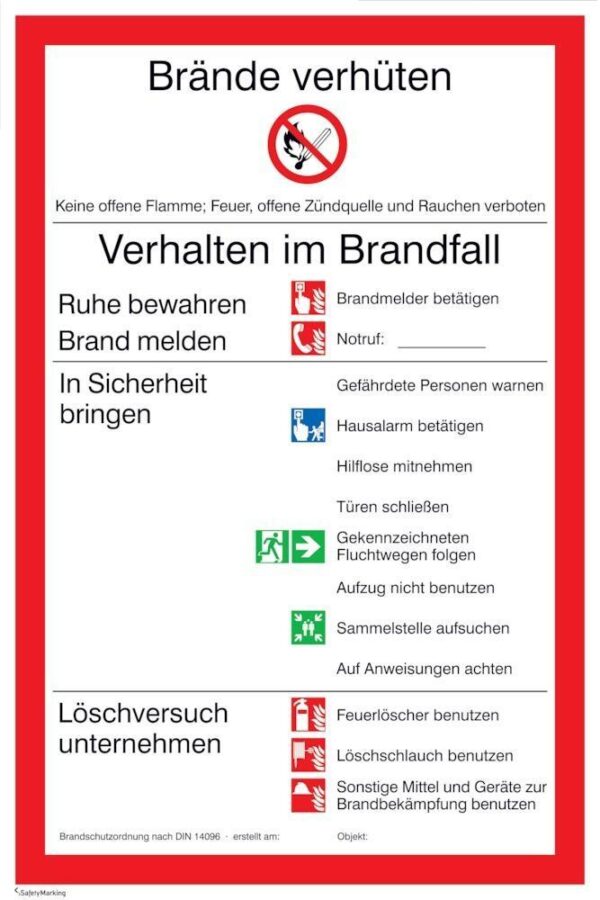 Brandschutzordnung Universal