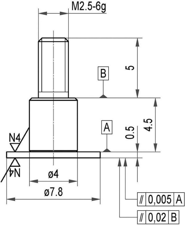 Messeinsatz Stahl Teller 7,8x0,5mm KÄFER