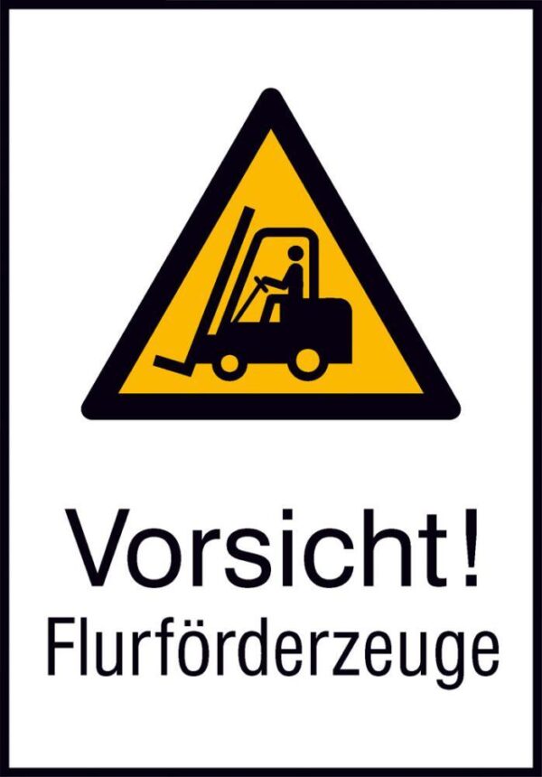 Warnschild Alu gepr Flurförderz. 520x742