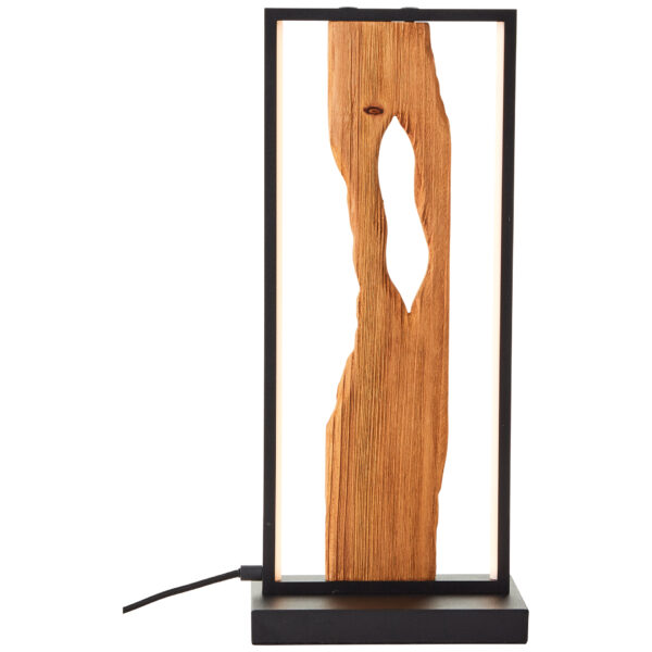 Chaumont LED Tischleuchte schwarz/holz H50cm